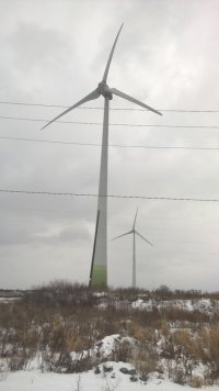 Enercon 2MW wind turbines located at the 10 MW wind project at Ernestown, ON. 3G acted as advisor to Enercon Canada in 2013.