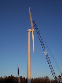 Vensys 1.2 MW Direct Drive wind turbine installed at Springhill, Nova Scotia in 2005